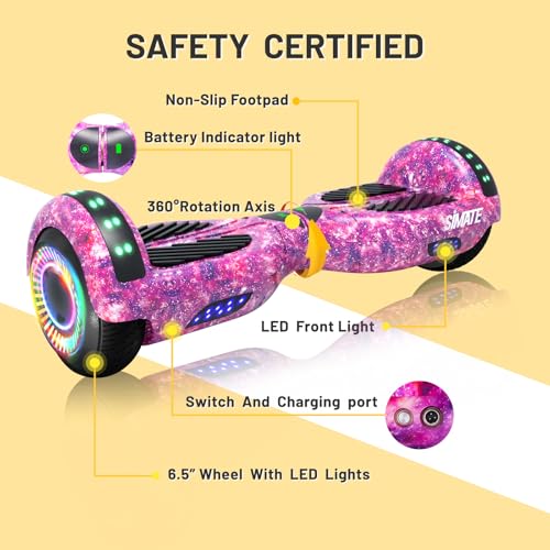 All-Terrain Hoverboard with Bluetooth & LED Lights - Galaxy Purple