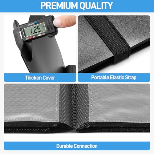 4-Pocket Trading Card Binder - 160 Pockets Mini Album - Black