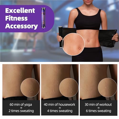 60m Black Osmotic Body Wrap - Workout & Sweat Enhancer (1 Roll)