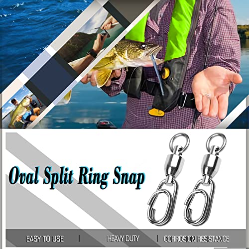 High Strength Stainless Steel Fishing Swivels with Ball Bearing 25pcs - Saltwater & Freshwater Tackle