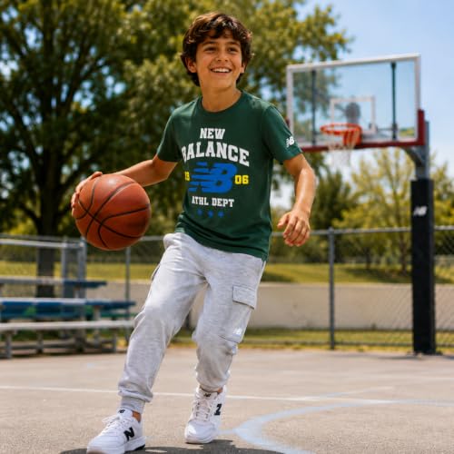 New Balance Boys 2-Piece Green Graphic T-Shirt & Jogger Pants Set - Size 16