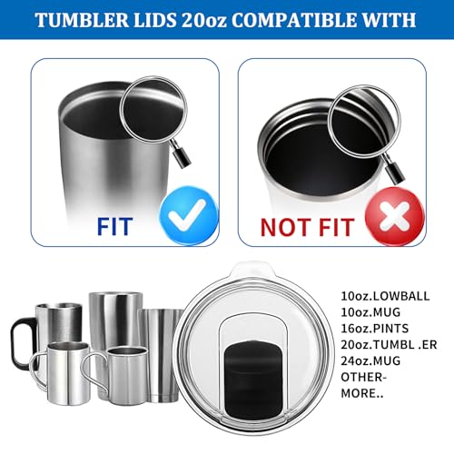 20 oz Replacement Tumbler Lids - 2 Pack for YETI & More