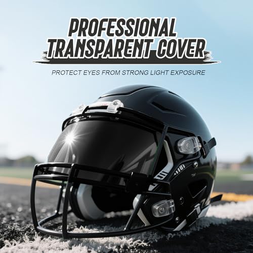Black Tinted Football Helmet Visor - Clip-On Kit, 1 Pack