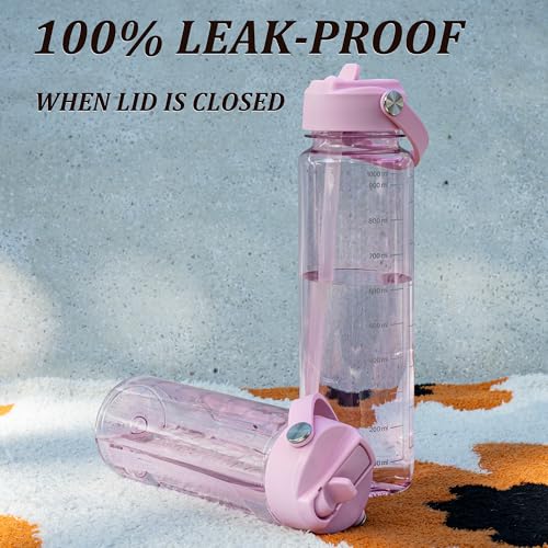 Pink 20oz BPA-Free Tritan Water Bottle with Flip Straw - Leakproof, Lightweight