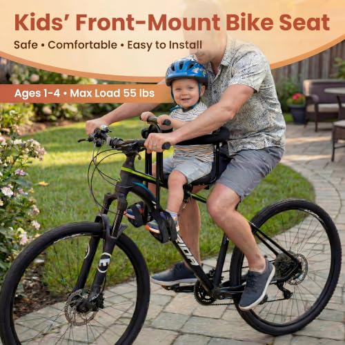 Toddler Bike Seat Front Mounted - Full Coverage for Kids 1-4 Yrs
