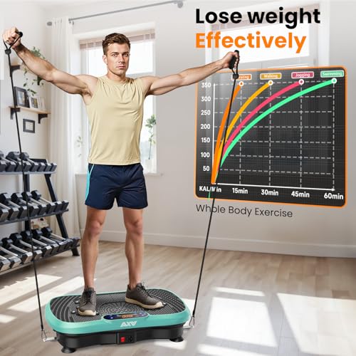 Vibration Plate Exercise Machine - 200W Bluetooth, Slim Green