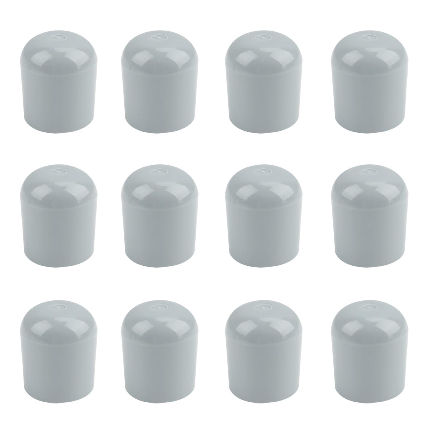 Folding Chair Leg Caps,Rubber Chair Leg Caps 7/8 Inch Heavy Duty Chair Caps for Legs Glides Round Rubber Feet for Furniture,Hardwood Floors Metal and Padded Folding Chairs Legs Caps Gray 12Pcs