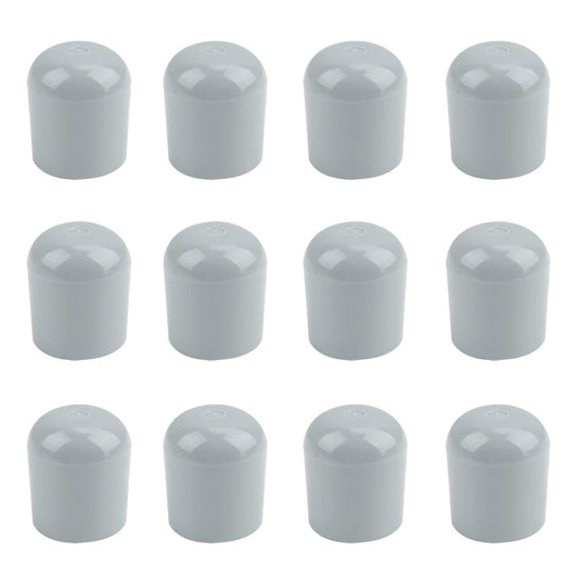 Folding Chair Leg Caps,Rubber Chair Leg Caps 7/8 Inch Heavy Duty Chair Caps for Legs Glides Round Rubber Feet for Furniture,Hardwood Floors Metal and Padded Folding Chairs Legs Caps Gray 12Pcs