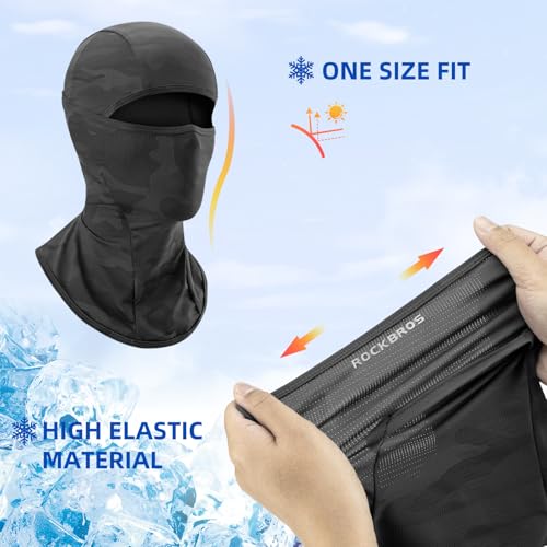 Cooling Balaclava Face Mask with UV Protection - Black, Blue & Grey