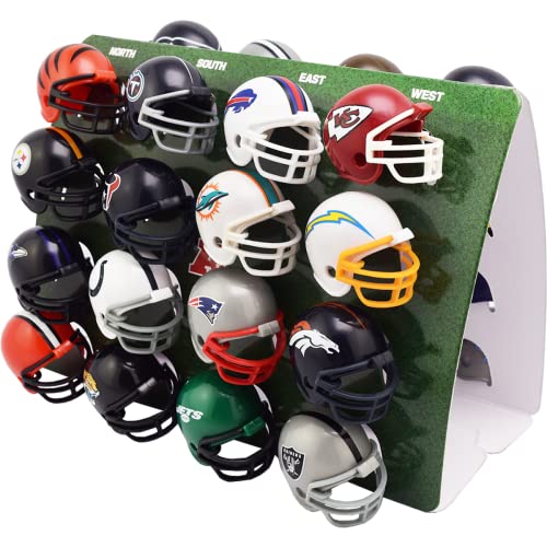 32 NFL Team Gumball Size Helmet Tracker Set with Display Board
