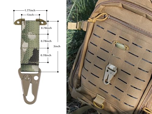 Tactical Molle Glove Clip, T-Mount Metal Carabiner Key Holder for