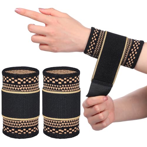 Copper Wrist Compression Sleeve - Medium Wrist Support for Sports