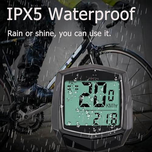 Waterproof Bicycle Computer with LCD Display - Multi-Function Speedometer & Odometer