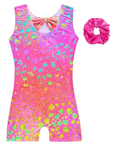 Sparkly Sleeveless Gymnastics Leotard for Girls - 4-5T Pink