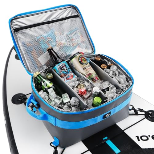 YVLEEN Blue Paddle Board Cooler Bag Waterproof SUP Cooler with Mesh Pocket