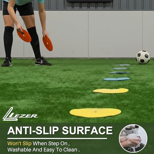 Flat Training Cones - 6 Inch, 48 Pcs, Durable Spot Markers for Soccer & Agility