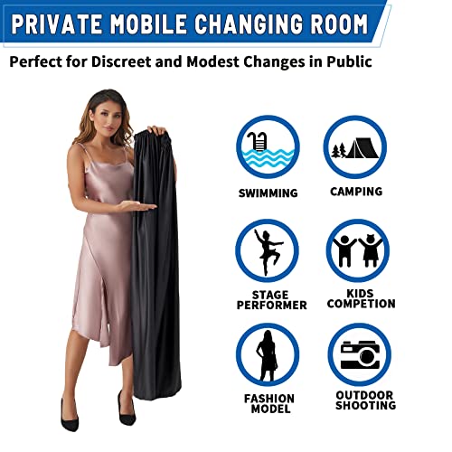 SMEKLYN Black Portable Changing Room Privacy Shelter 3.94ft Instant Outdoor Dressing Tent