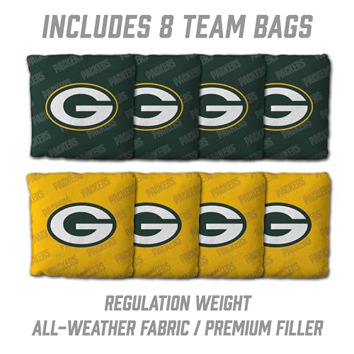 NFL Cornhole Game Set - 2' x 3' Wood Boards with Team Logo Bags - Green Bay Packers