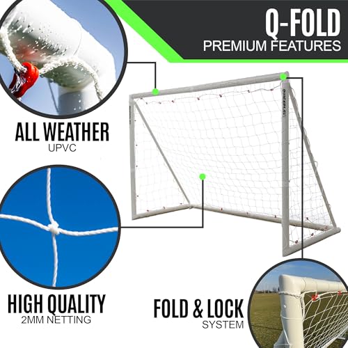 Portable Soccer Goal - 30 Second Set-Up, 8 x 5' Weatherproof Design