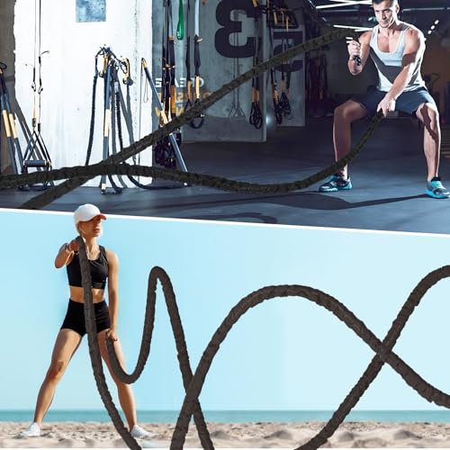 1.5 Inch 30FT Battle Rope - Heavy Duty Exercise Workout Rope