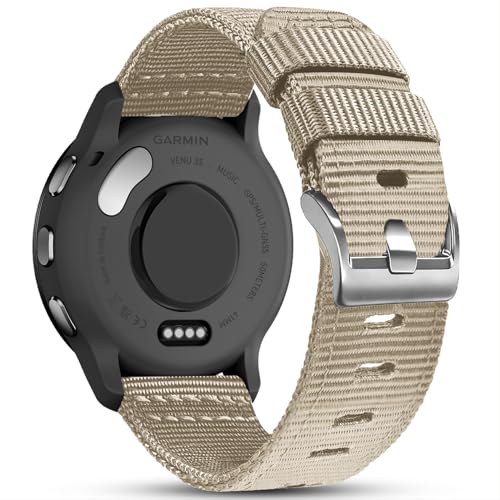 22mm Rugged Nylon Quick-Release Watch Strap - Kaki