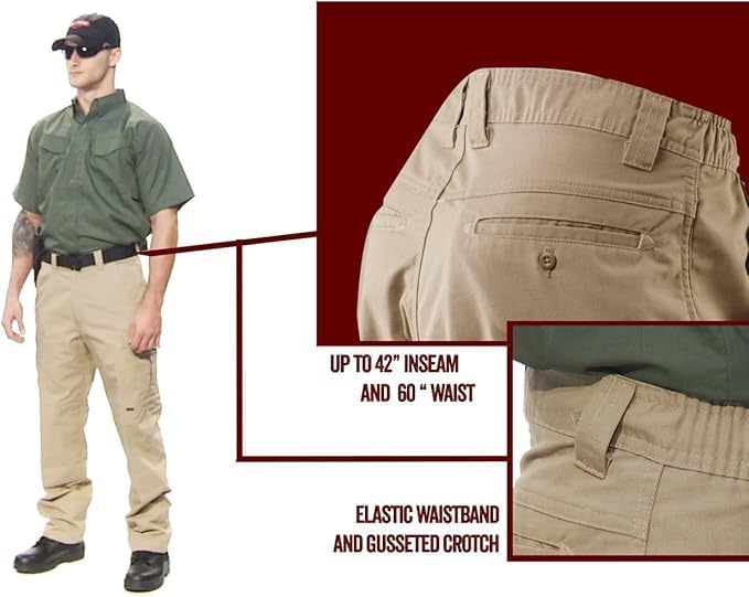 Tru-Spec Men's 24-7 Series Tactical Cargo Pants - Durable Polyester Cotton Rip-Stop Fabric