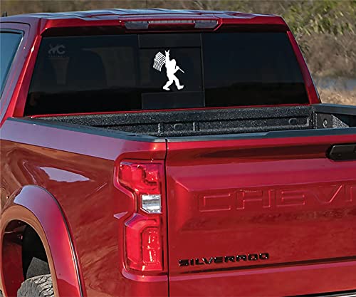 Bigfoot American Flag Sticker - Waterproof Vinyl Decal for Cars & Laptops