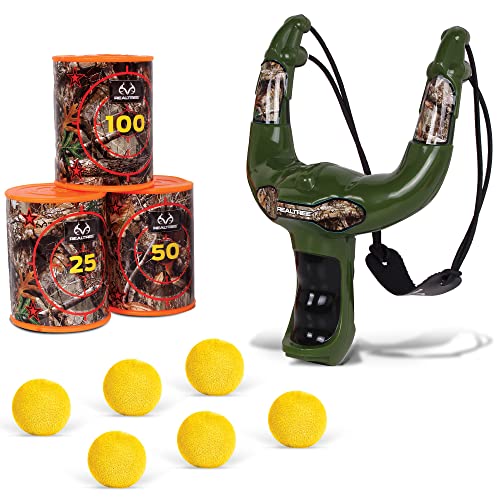 NKOK Realtree Camouflage Handheld Slingshot Set with Foam Balls & Targets - Ages 6+