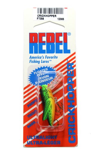 Crickhopper Waking Crankbait Fishing Lure - 1.5 Inch, 3/32 oz Fire Tiger