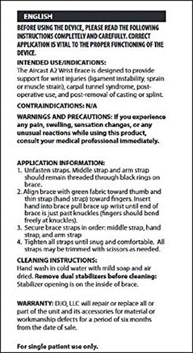 Aircast A2 Wrist Brace with Thumb Spica-Right-Small