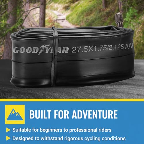 Bicycle Tube 27.5 x 1.75/2.125 - Durable Butyl Rubber for Cycling