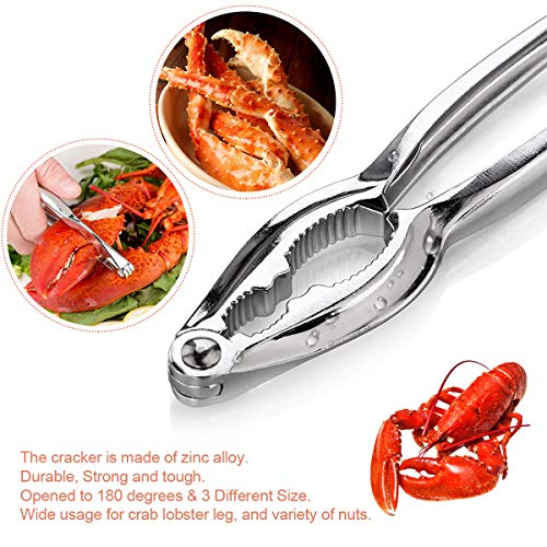 10PCS Seafood Tool Set - Crab & Lobster Crackers, Forks & Knives