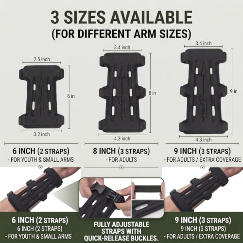 Adjustable Archery Arm Guard with Breathable Design & Quick-Release Straps