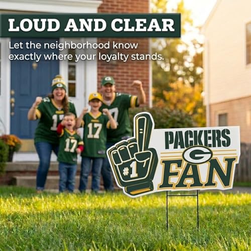 Green Bay Packers #1 Fan Yard Sign - Officially Licensed NFL Decor
