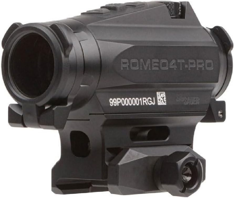 Sig Sauer ROMEO4T-PRO Red Dot Sight - 1x20mm, 0.5 MOA, Red Quad Ballistic Circle Dot Reticle, Black/FDE