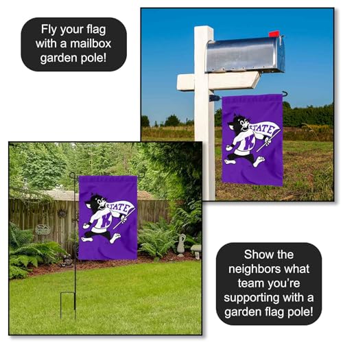 Kansas State Vintage Logo Garden Flag – 13x18, Double-Sided Poly