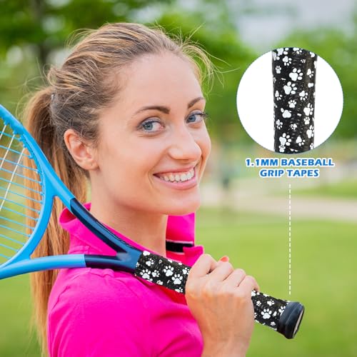 Non-Slip Bat Grip Tape for Baseball & Softball - 1.1mm - Black Paw