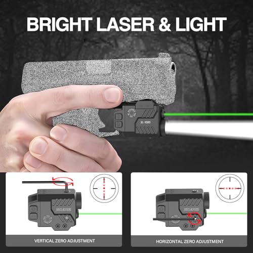 800 Lumens Tactical Pistol Light with Green Laser & Strobe Function