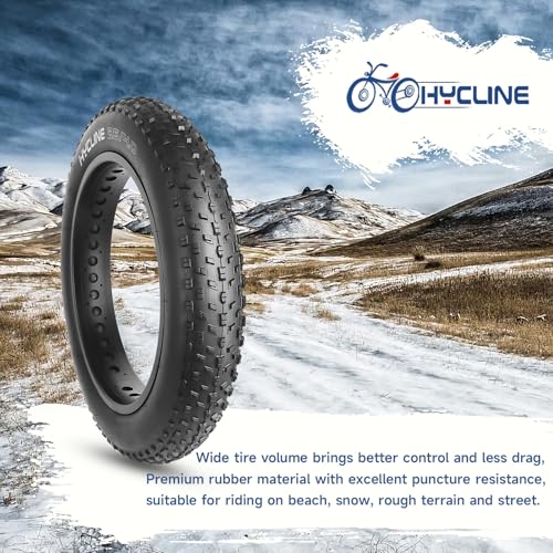 Hycline 26x4.0 Fat Bike Tire - 1x26x4 All-Terrain High-Density Folding MTB