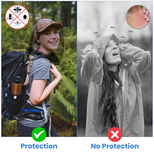2 Pack Mosquito Head Net - Breathable Insect Protection for Outdoor Hiking