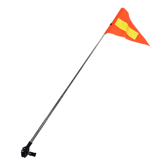 HAWILLOSCH Reflective Golf Cart Safety Flag Telescopic Pole Orange Triangle Flag for Wheelchairs Portable Adjustable Height for Outdoor Use