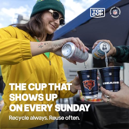 NFL Chicago Bears Aluminum Party Cups, 20oz, 20 Count - Reusable & Durable