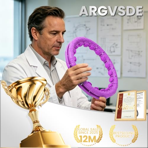 Adjustable Fitness Hoop for Beginners - Purple, 28 Links, 30-60in Waist