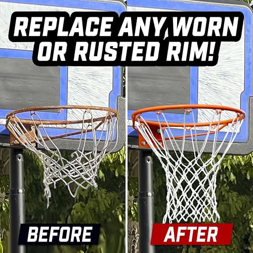 18" Steel Basketball Rim - Fixed Mount for Replacement Use