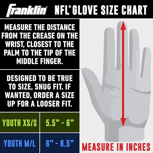 Youth NFL Team Football Receiver Gloves - Ultimate Fit & Grip