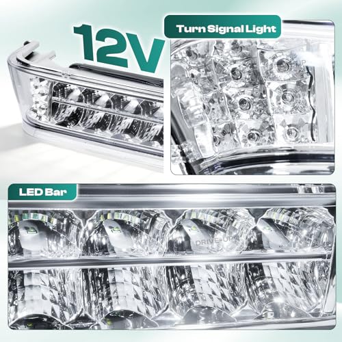 LED Headlight Bar for Club Car Precedent Golf Carts 2004-Up | 12V Replacement