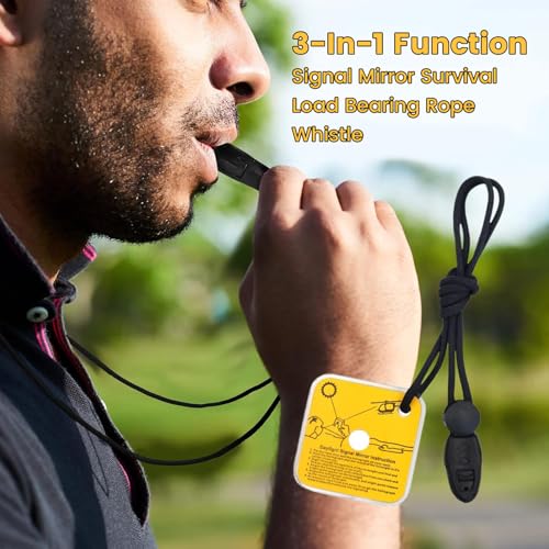 Survival Signal Mirror with Whistle & Aim Indicator - A
