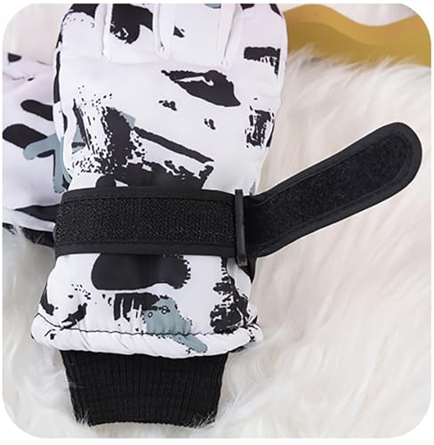 Kids Waterproof Winter Snow Gloves - Graffiti a, 6-9 Years