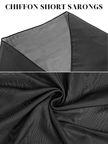 Sarong Swimsuit Cover-Up - 2 Pcs, Black & White