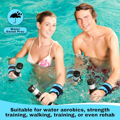 Ankle Wrist Weights for Exercise - 2 Pairs, 1lb, Blue